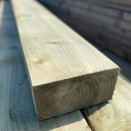 Treated new garden sleepers (Green)